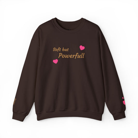 Soft but Powerful Crewneck Sweatshirt — "Breathe darling" Sleeve