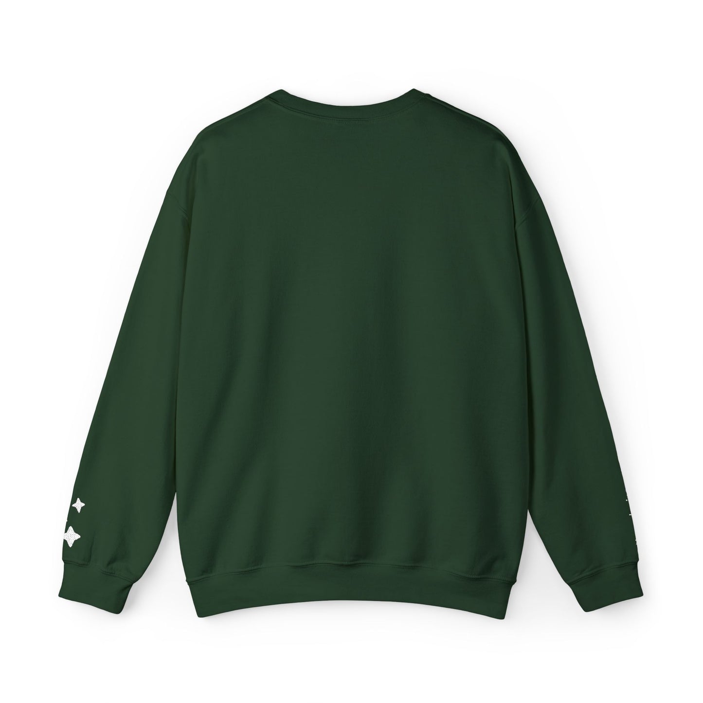 Stardust in Your Veins Crewneck Sweatshirt — "Keep glowing" Sleeve