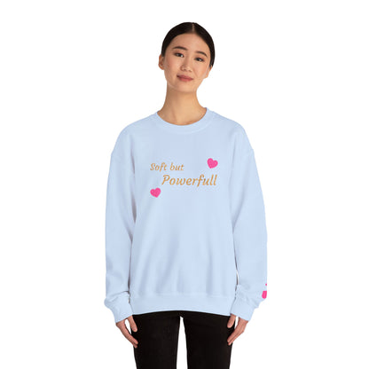 Soft but Powerful Crewneck Sweatshirt — "Breathe darling" Sleeve