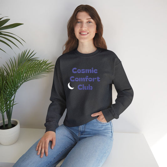 Cosmic Comfort Club Crewneck Sweatshirt — "You are enough" Sleeve