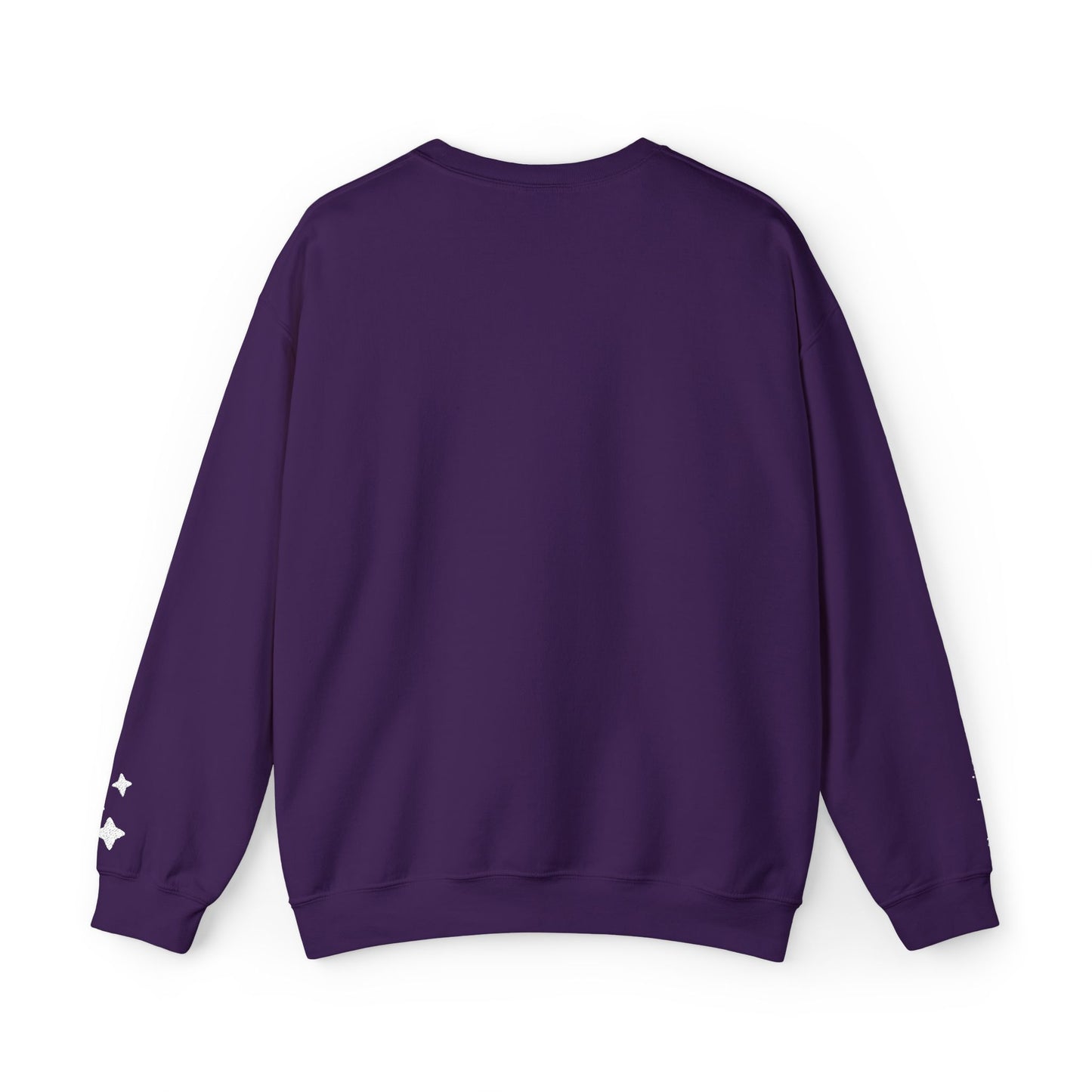 Stardust in Your Veins Crewneck Sweatshirt — "Keep glowing" Sleeve