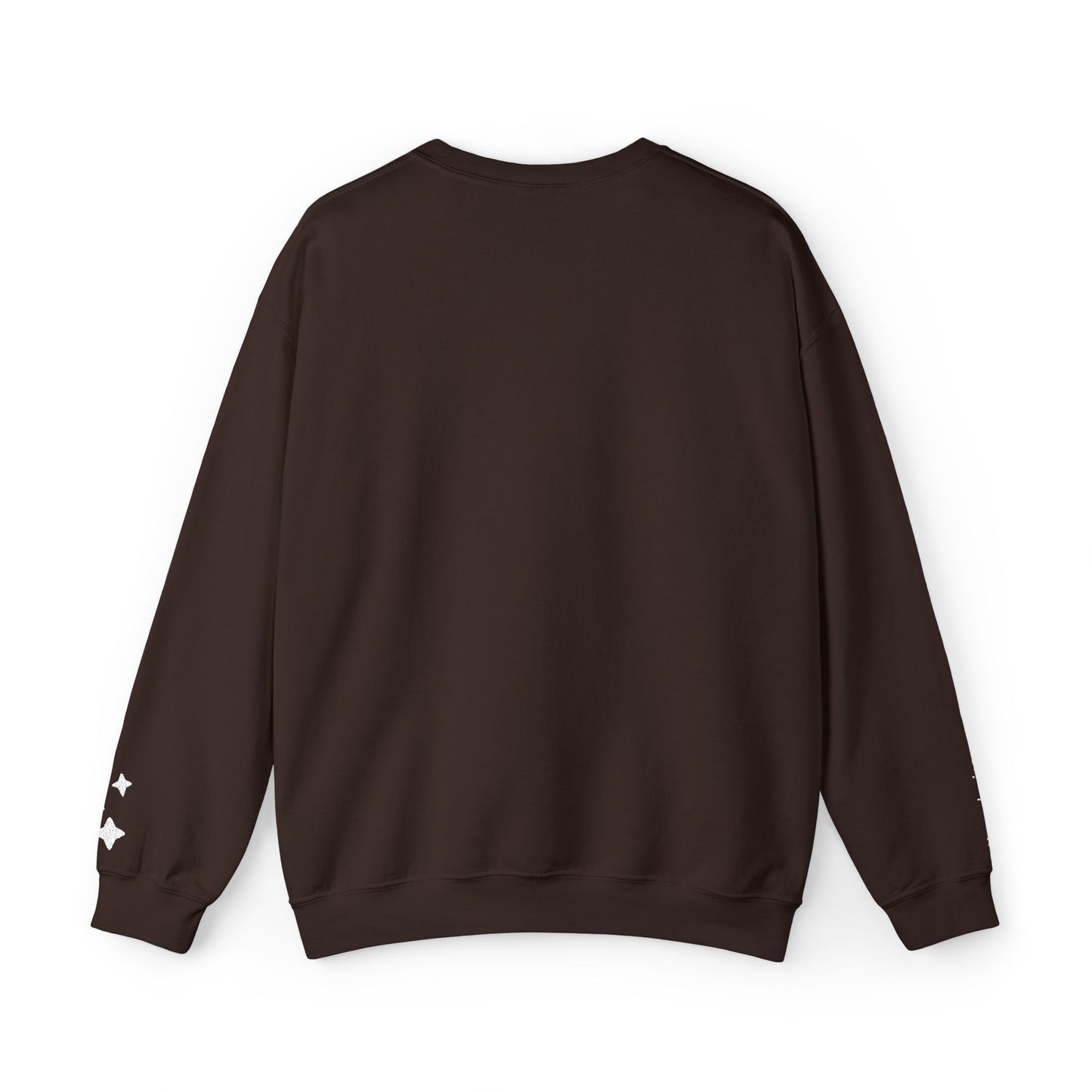 Stardust in Your Veins Crewneck Sweatshirt — "Keep glowing" Sleeve