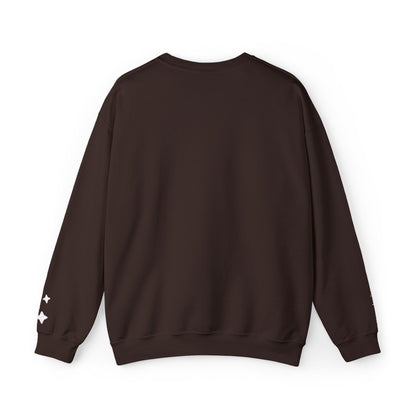 Stardust in Your Veins Crewneck Sweatshirt — "Keep glowing" Sleeve