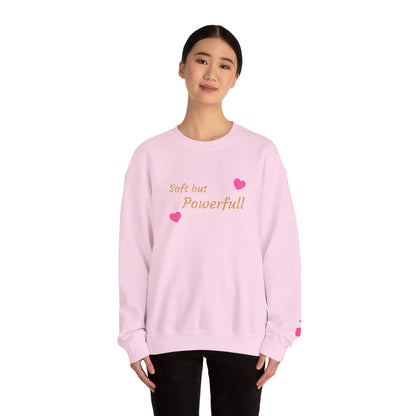 Soft but Powerful Crewneck Sweatshirt — "Breathe darling" Sleeve