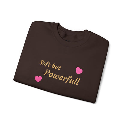 Soft but Powerful Crewneck Sweatshirt — "Breathe darling" Sleeve