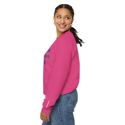 Cosmic Comfort Club Crewneck Sweatshirt — "You are enough" Sleeve