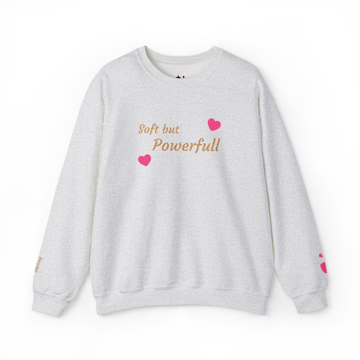 Soft but Powerful Crewneck Sweatshirt — "Breathe darling" Sleeve