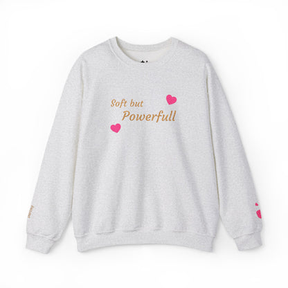 Soft but Powerful Crewneck Sweatshirt — "Breathe darling" Sleeve