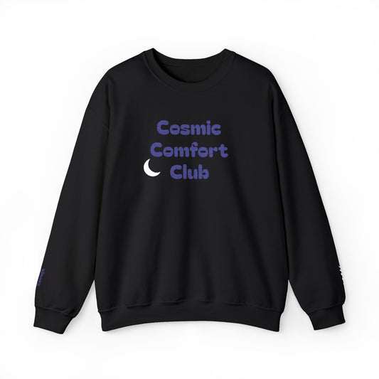 Cosmic Comfort Club Crewneck Sweatshirt — "You are enough" Sleeve