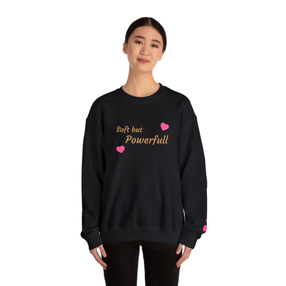 Soft but Powerful Crewneck Sweatshirt — "Breathe darling" Sleeve