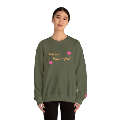 Soft but Powerful Crewneck Sweatshirt — "Breathe darling" Sleeve