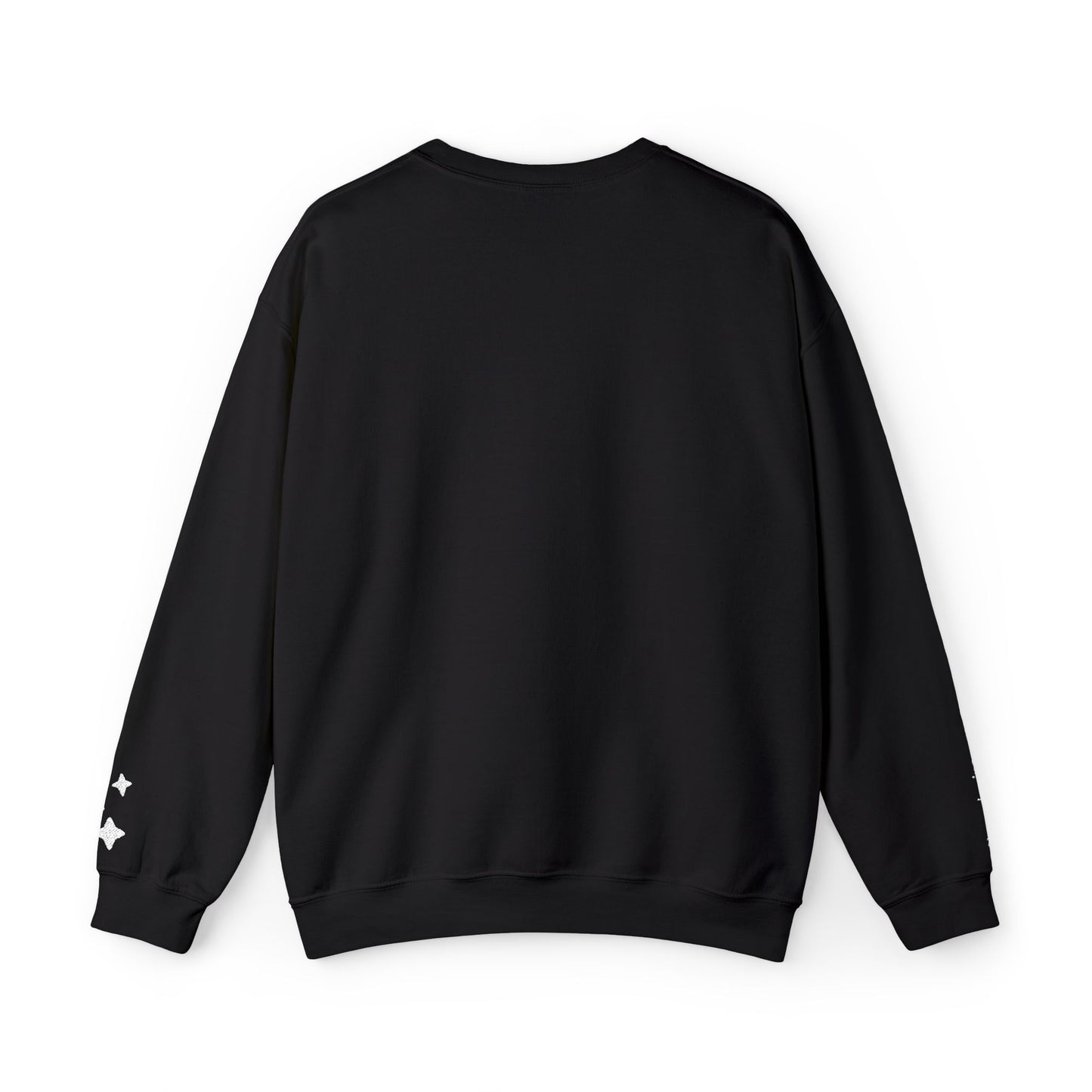 Stardust in Your Veins Crewneck Sweatshirt — "Keep glowing" Sleeve