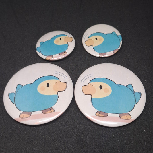 Cute set of blue birds button pinback [limited]