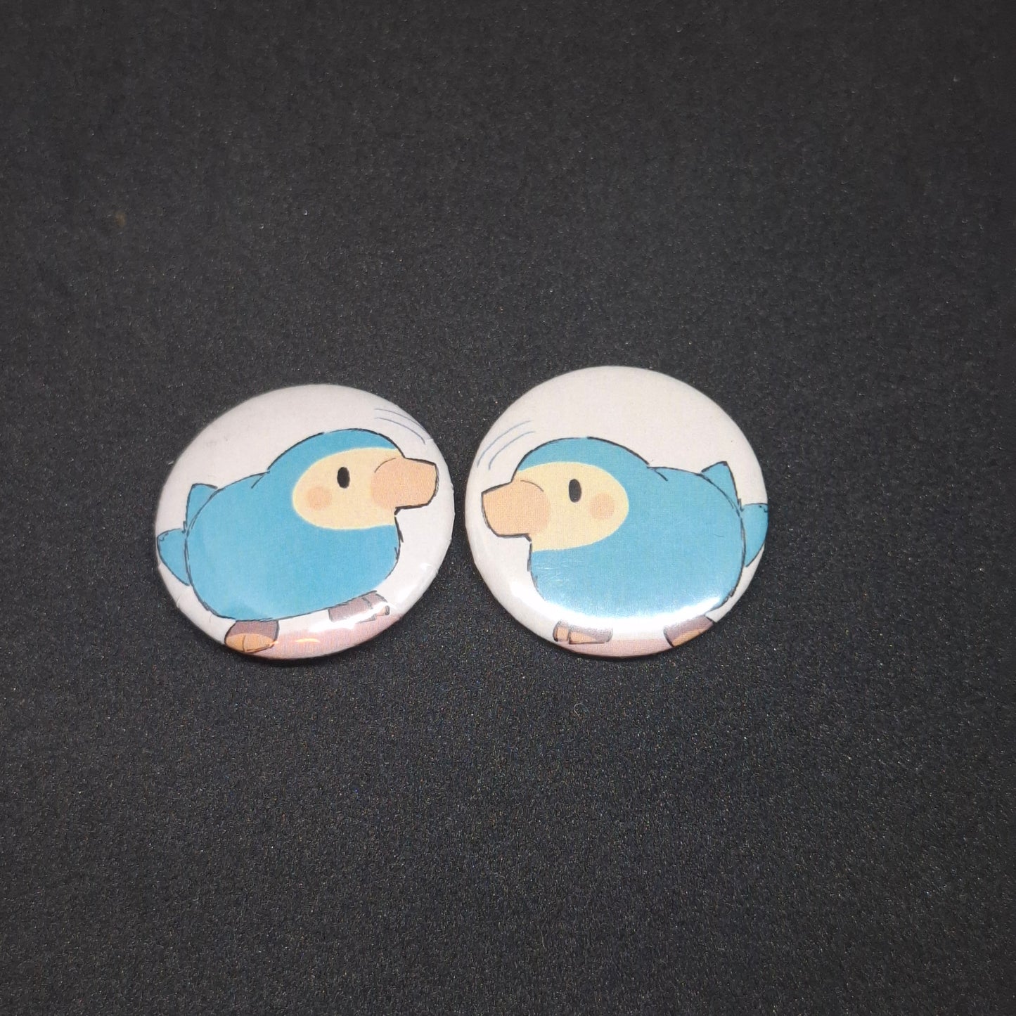 Cute set of blue birds button pinback [limited]