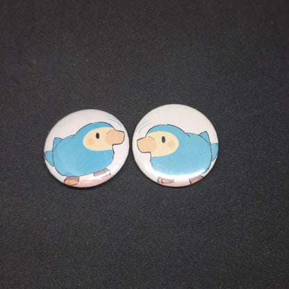 Cute set of blue birds button pinback [limited]