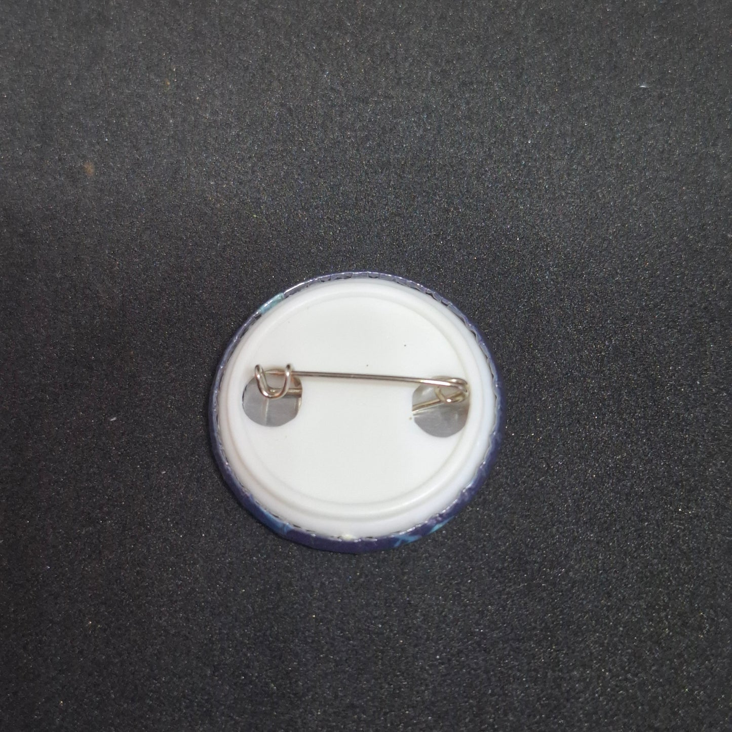 Crystal button pinback