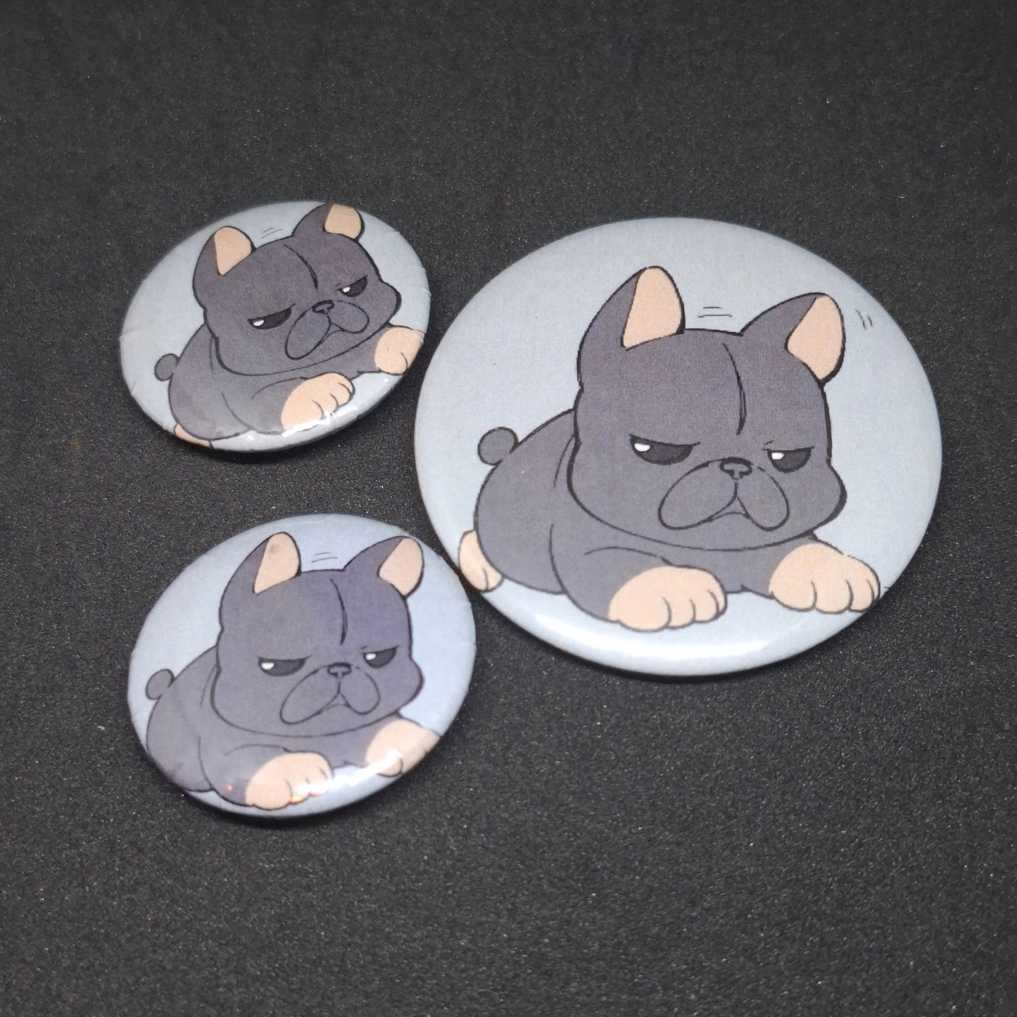 French bulldog button pinback
