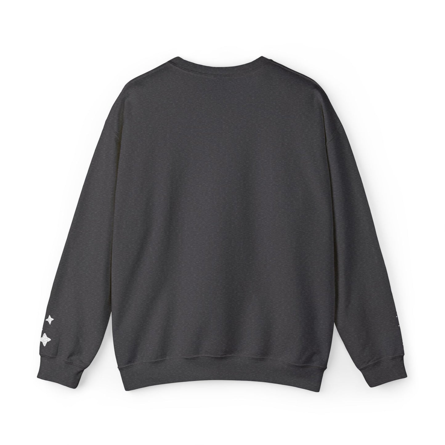 Stardust in Your Veins Crewneck Sweatshirt — "Keep glowing" Sleeve