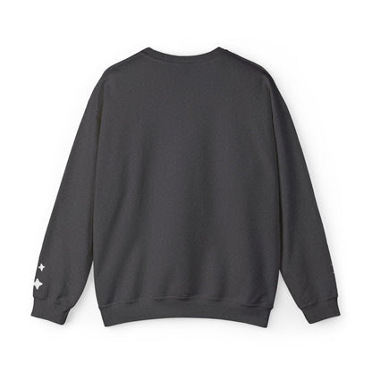Stardust in Your Veins Crewneck Sweatshirt — "Keep glowing" Sleeve