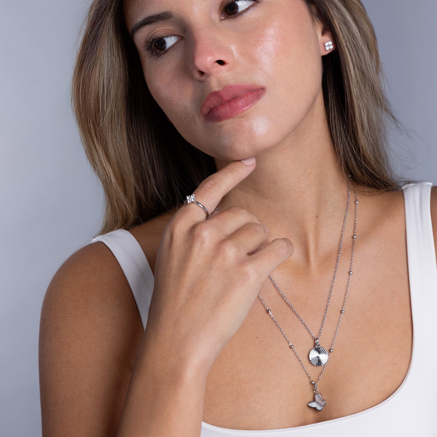Mini blossom silver set