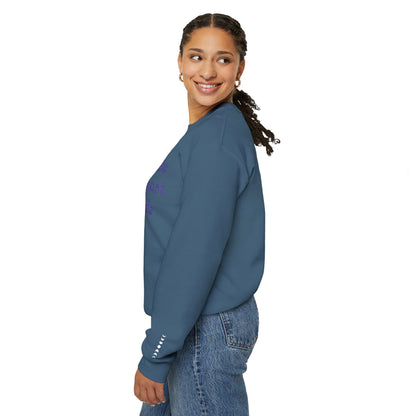 Cosmic Comfort Club Crewneck Sweatshirt — "You are enough" Sleeve