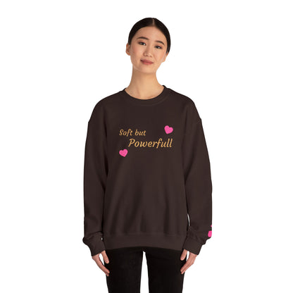 Soft but Powerful Crewneck Sweatshirt — "Breathe darling" Sleeve