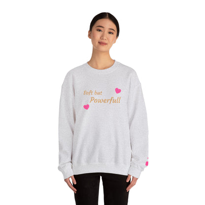 Soft but Powerful Crewneck Sweatshirt — "Breathe darling" Sleeve