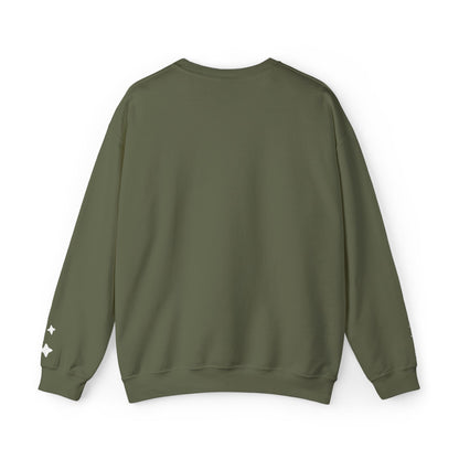 Stardust in Your Veins Crewneck Sweatshirt — "Keep glowing" Sleeve