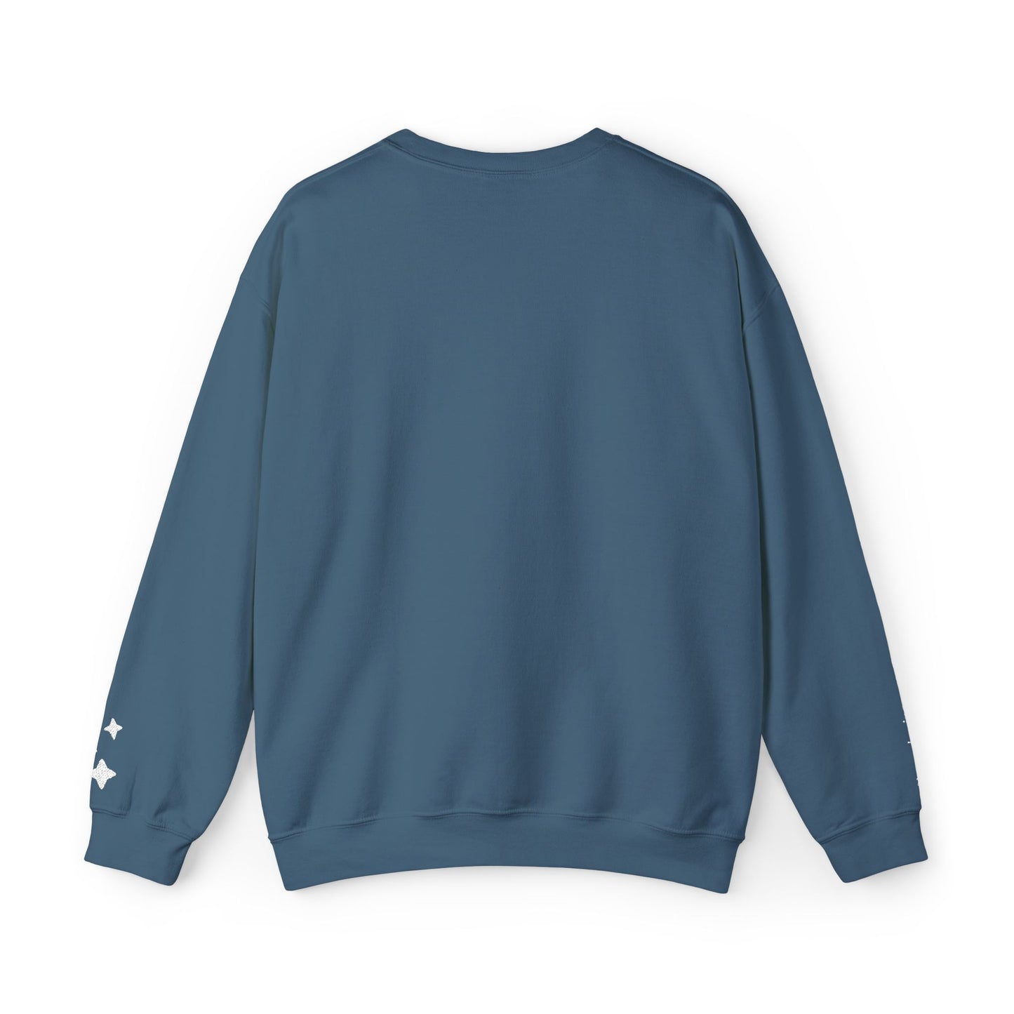 Stardust in Your Veins Crewneck Sweatshirt — "Keep glowing" Sleeve
