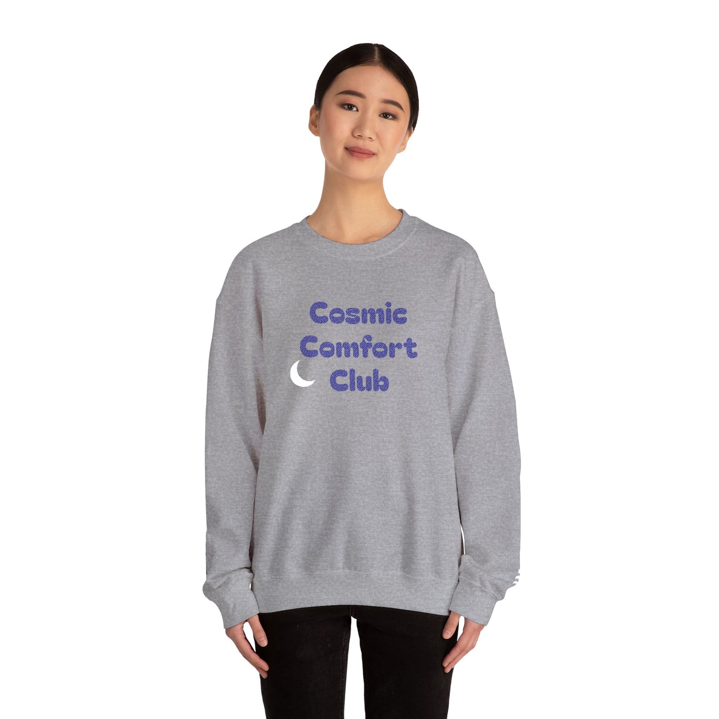 Cosmic Comfort Club Crewneck Sweatshirt — "You are enough" Sleeve