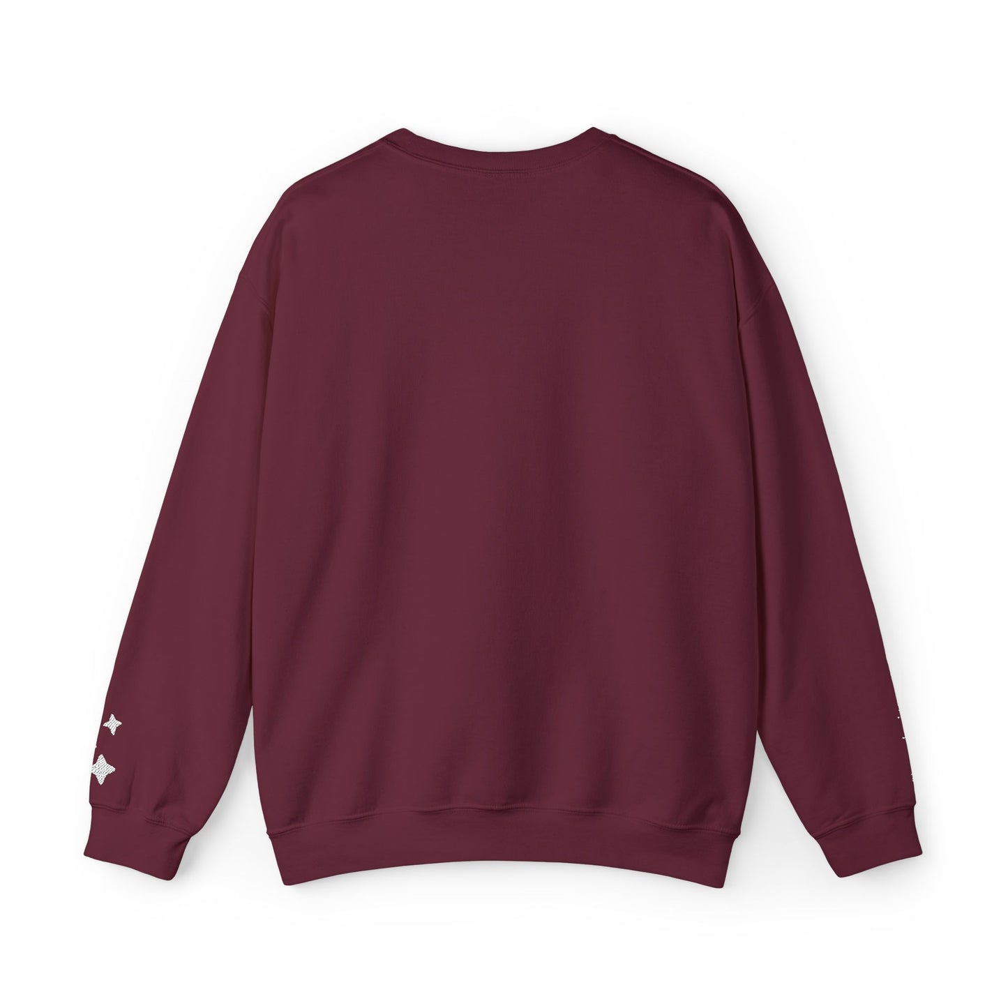 Stardust in Your Veins Crewneck Sweatshirt — "Keep glowing" Sleeve
