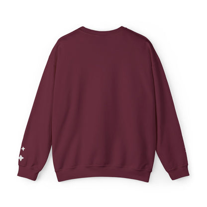Stardust in Your Veins Crewneck Sweatshirt — "Keep glowing" Sleeve