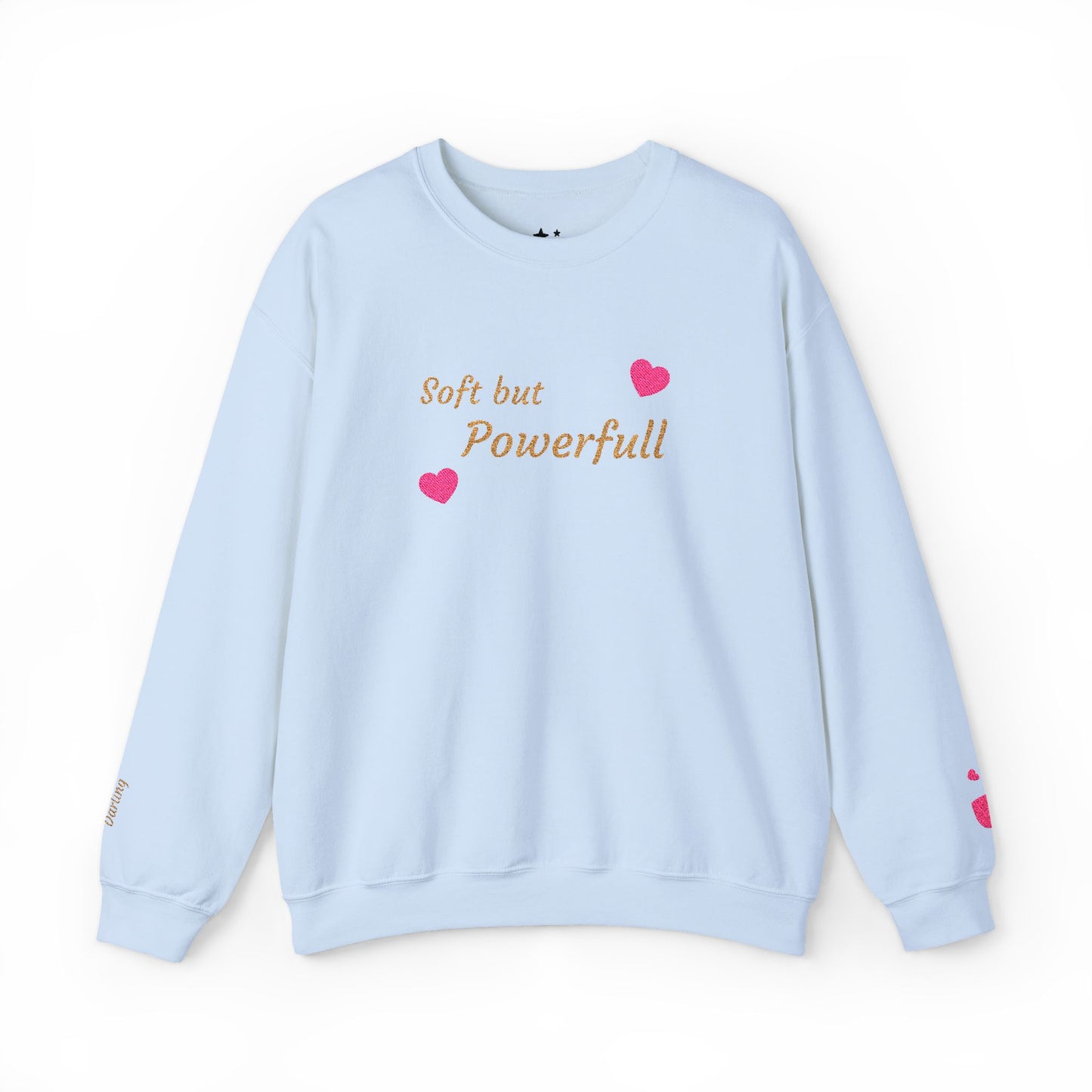 Soft but Powerful Crewneck Sweatshirt — "Breathe darling" Sleeve