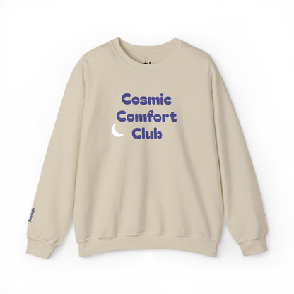 Cosmic Comfort Club Crewneck Sweatshirt — "You are enough" Sleeve
