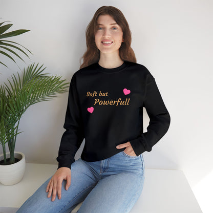 Soft but Powerful Crewneck Sweatshirt — "Breathe darling" Sleeve