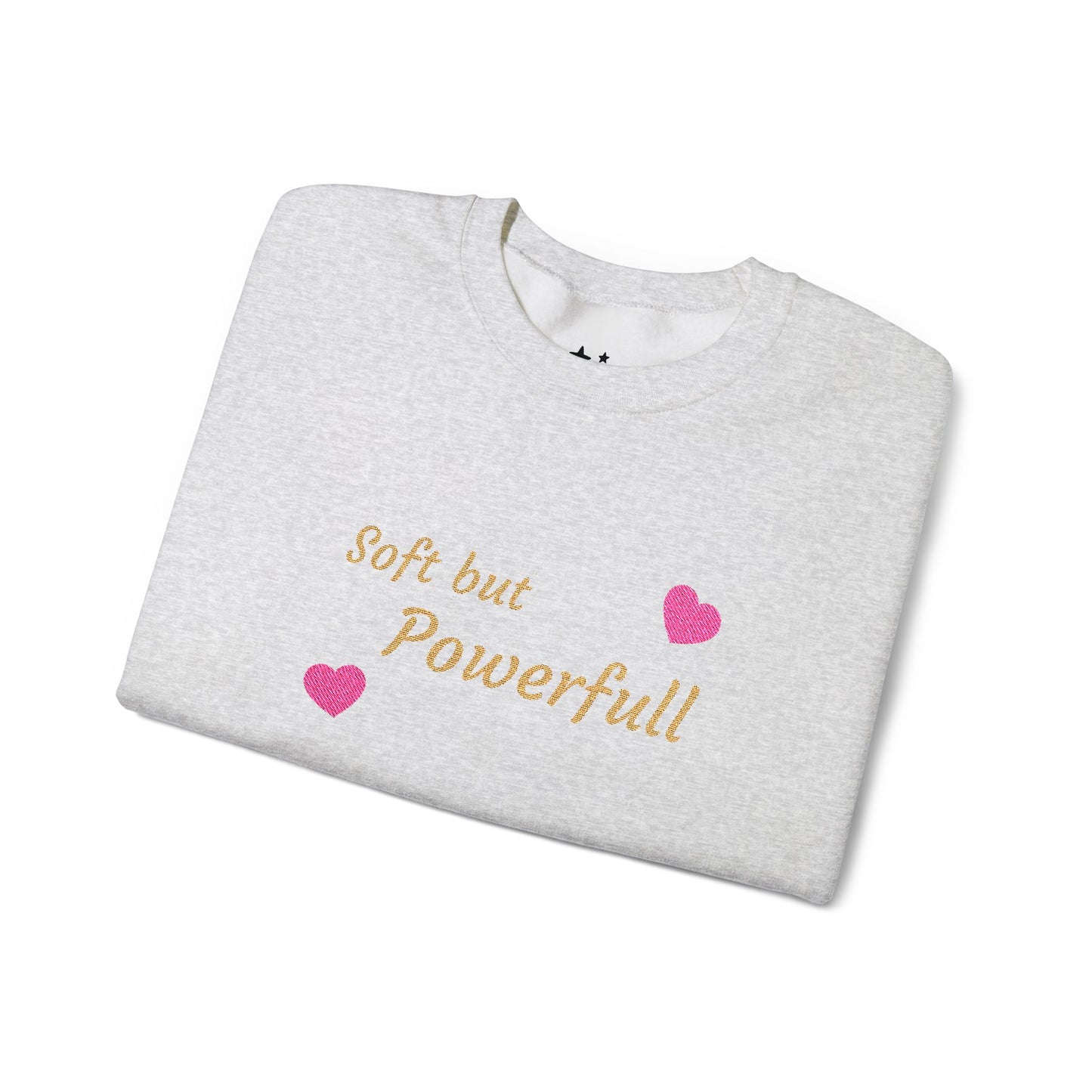 Soft but Powerful Crewneck Sweatshirt — "Breathe darling" Sleeve
