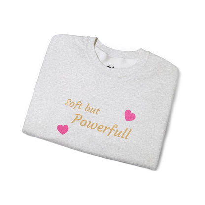 Soft but Powerful Crewneck Sweatshirt — "Breathe darling" Sleeve
