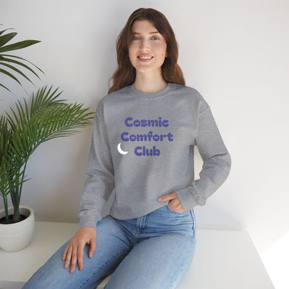 Cosmic Comfort Club Crewneck Sweatshirt — "You are enough" Sleeve