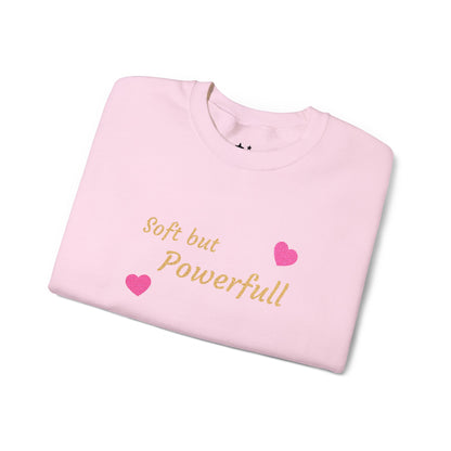 Soft but Powerful Crewneck Sweatshirt — "Breathe darling" Sleeve