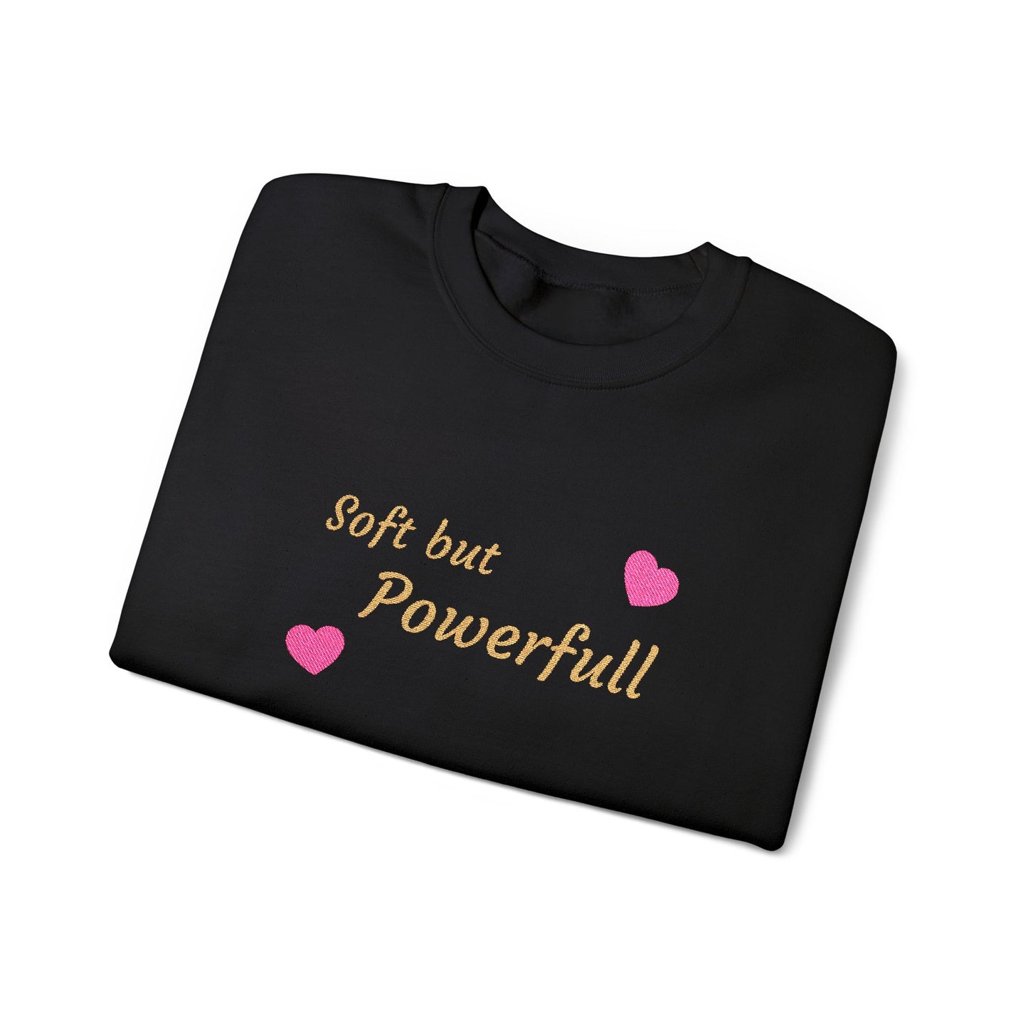 Soft but Powerful Crewneck Sweatshirt — "Breathe darling" Sleeve