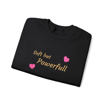Soft but Powerful Crewneck Sweatshirt — "Breathe darling" Sleeve