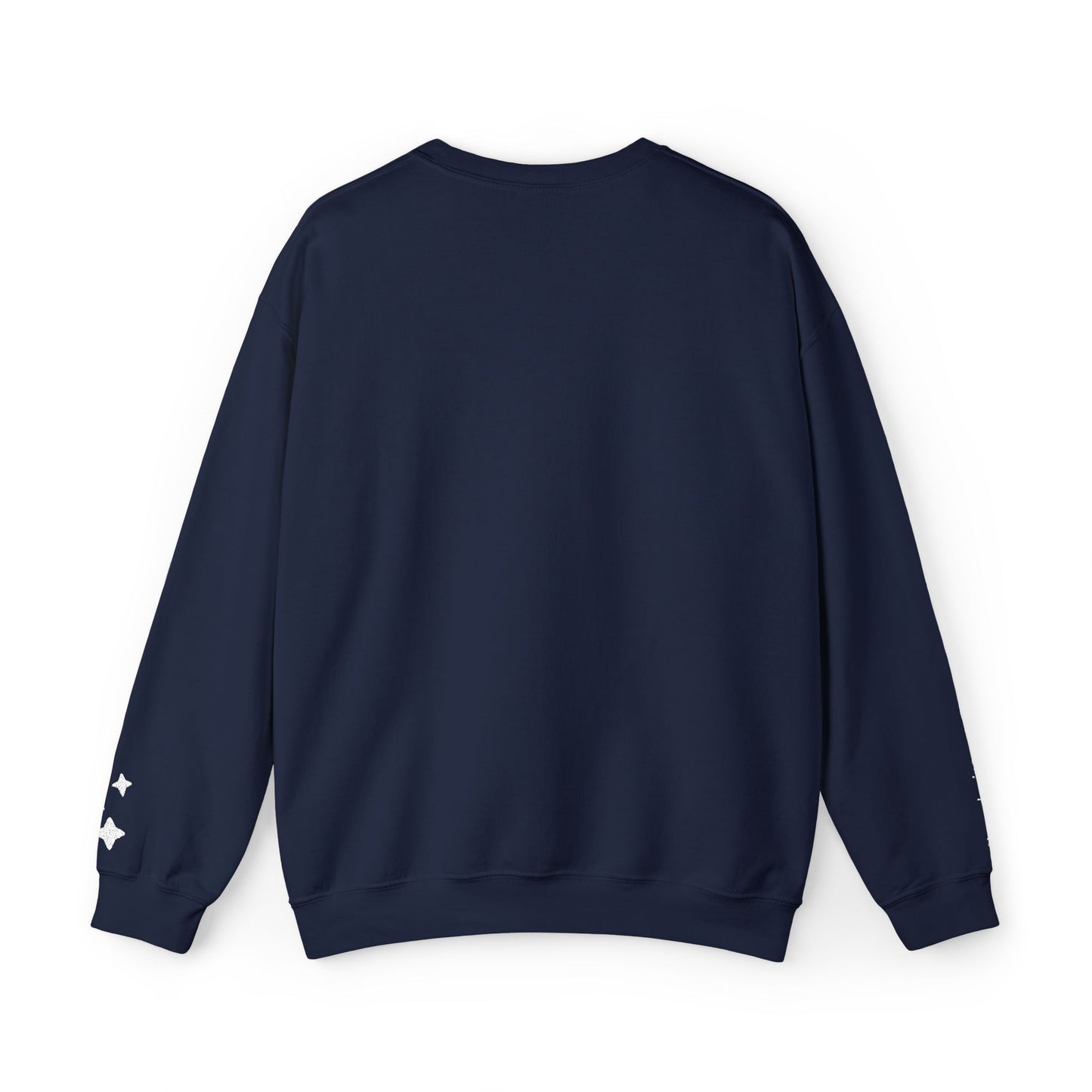Stardust in Your Veins Crewneck Sweatshirt — "Keep glowing" Sleeve