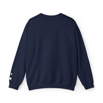 Stardust in Your Veins Crewneck Sweatshirt — "Keep glowing" Sleeve