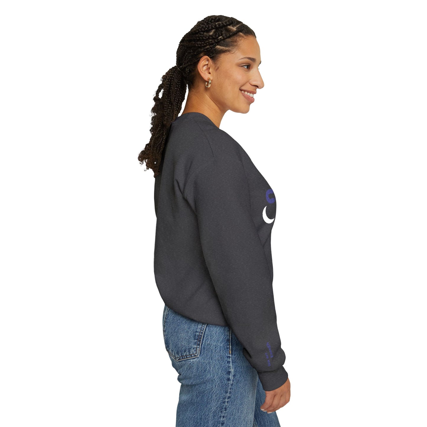 Cosmic Comfort Club Crewneck Sweatshirt — "You are enough" Sleeve