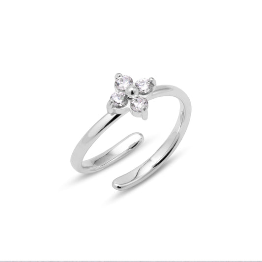 Mini blossom ring silver