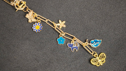 Blue vibe keychain/bagcharm