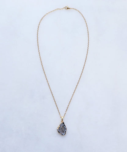 Agate Geode Necklace for Balance & Focus