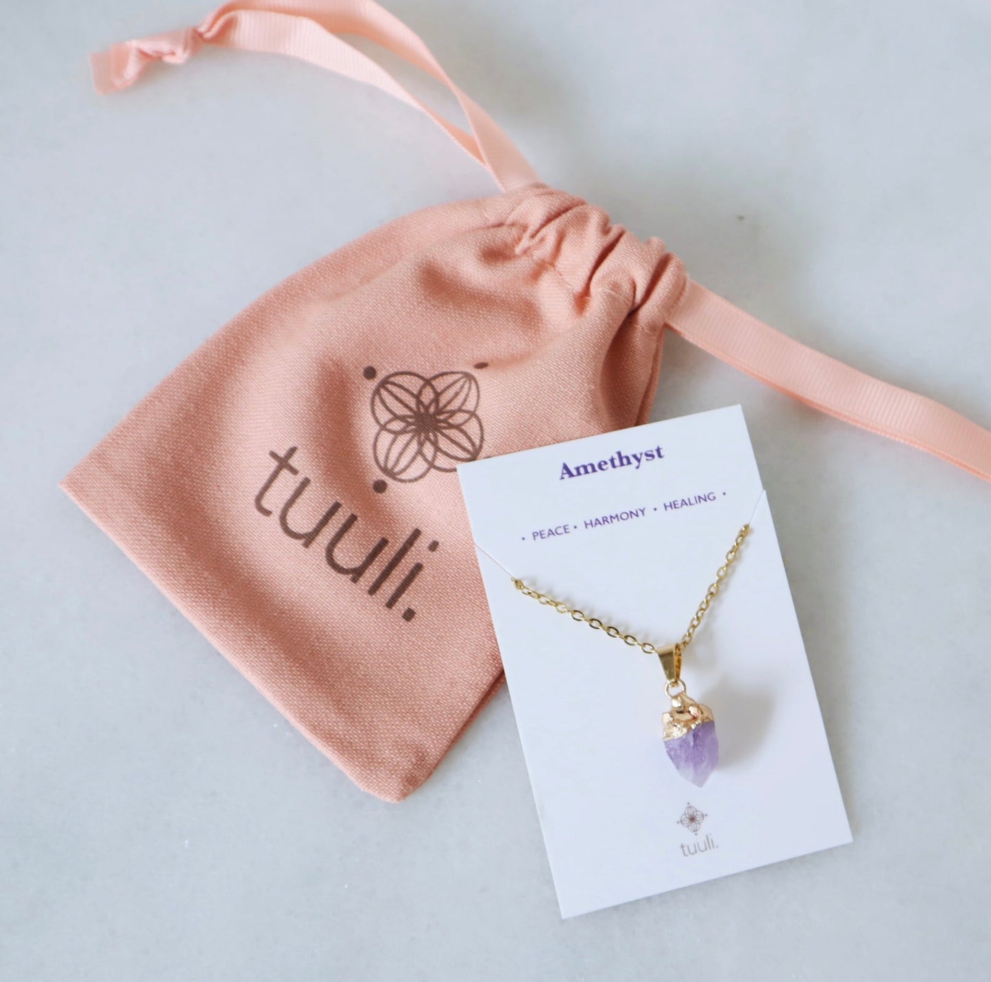 Amethyst Necklace for Peace & Calm