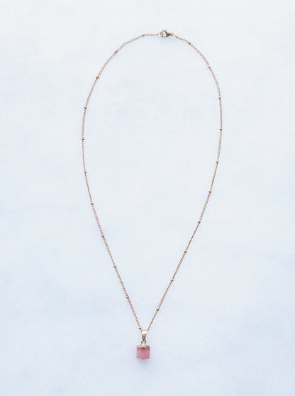 Pink Chalcedony Necklace for Love & Healing