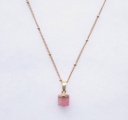Pink Chalcedony Necklace for Love & Healing